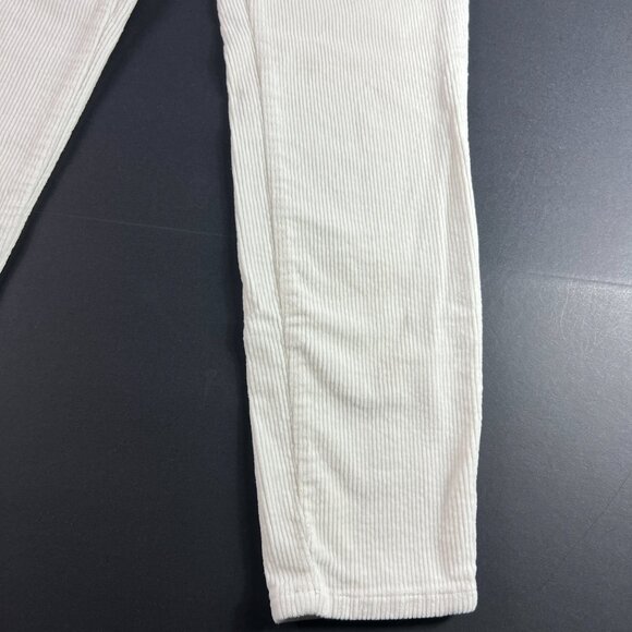 Oat New York Pants Women's 31x27* High Rise Skinny Crop Corduroy White Tag 30 - Picture 5 of 16